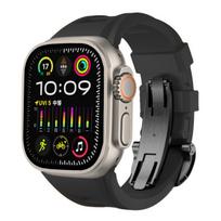 Classic Metal+Silicone Strap For Apple Watch Ultra 2 Band 49mm 45mm 44mm 42mm belt correa Bracelet iWatch Series 9 8 7 6 5 4 3 SE ultra 42mm 44mm 45mm 49mm