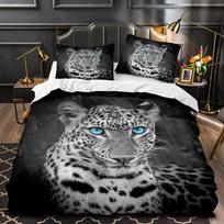 Laukinio gyvūno patalynės užvalkalų komplektas Karališkojo, Karalienės, Dvigubo, Pilno dydžio 3D spausdinimo Tigras Liūtas Leopardas Žvėris Poliesterio patalynės komplektas Vaikams Berniukams Paaugliams 70x133cm 2pcs white