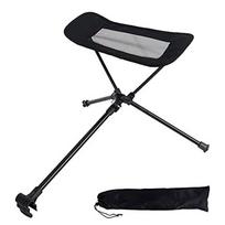 Nešiojamas sulankstomas ištraukiamas pėdų atramas kojų atrama kempingo kėdžių rinkinys, skirtas sulankstomai sūpynės kėdei Moon Chair paplūdimio kėdė juoda