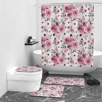 Dušo užuolaidų komplektas su akvarele skaitmeniniu spausdinimu W90cm*L180cm gray