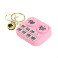DJ Keychains Pendant with Light Hanging Decor Musical Instrument for Music Pink pink