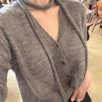 Fashion Casual V-neck Long Sleeve Cardigan Sweater for Women Autumn New Slim Fit Knitted Cardigans Women Vintage Solid Knitwear Winter Clothing 25214 S pilka spalva