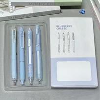 Brush Pen Press Neutral Pen Set Light Milk Tea Series Large Capacity ST Quick Drying Pen 0.5mm gray