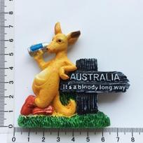 Australijos 3D šaldytuvo magnetas, suvenyrų dovanų kolekcijos puošybos magnetinis lipdukas, šaldytuvo magnetas black