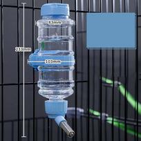 Šunų geriamojo fontano pakabinamas naminių gyvūnėlių vandens butelis sukasi rutulys, automatinis vandens šėrimas mažiems gyvūnams Waterer 473ml (blue)