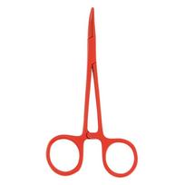 Patarimas šunų kirpimo žirklės traumų žirklės žirklės kačių chirurginės žnyplės naminių gyvūnėlių hemostatinis segtukas Curved Tip raudona