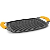 Grill Plancha - IBILI - Modèle BASIC STONE - Fonte d'aluminium - Antiadhésif façon pierre - 47x29 cm