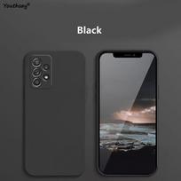 Dėklas Samsung Galaxy A53 5G Dėklas Samsung Galaxy A53 A23 A13 A54 A34 Dangtelis Minkštas skystas silikoninis telefono buferis Samsung A53 For Samgung A53 5G juoda