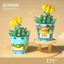 3D Puokštė Statybinės kaladėlės Žaislai mergaitėms Gėlės Žiedai Bonsai Modelis Namų dekoravimas Vaikų Surinkimas Plytos Žaislai Mergaitei Dovana