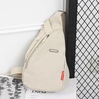 Tide breast bag Solid color mobile phone messenger bag Stylish and simple cycling bag Casual versatile lightweight sports wind small backpack 34*9*15cm šviesios chaki spalvos