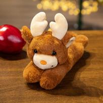 Santa Claus Snowman Popping Circle Deer Bracelet Kids Gifts Plush Toys Christmas Decoration for Home Xmas Ornaments Navidad 2024 25cm white