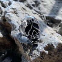 Punk Fashion Skeleton Vintage Stainless Steel Ring Skull Gift for Men Domineering Unisex Hip Jewelry Metal Gothic Rock Wholesale 8 gray