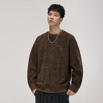 German And Australian Velvet Heavy 400G Crew Neck Pullover Sweater Men'S Spring And Autumn Trend Brand Loose Long-Sleeved T-Shirt Bottoming Shirt S ruda