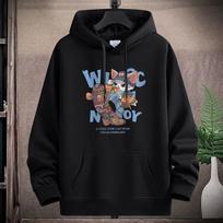 Skateboard Cat Pattern Mens Hooded Hoodie Sportshirt Plus Size Boys Pullovers M-5XL XXXL balta