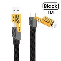 4-in-1 USB C Charging Cable Type-C Connector Nylon Braided PD 65W 27W Fast Charging For IPhone Samsung Xiaomi Android Phone 1m juoda