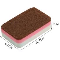 Double Sided Sponge Block Magic Wiping Kitchen Cleaning and Stain Removal Sponge Wiping, Pot Magic Wiping, Double-sided Dishwashing Three In One 4PC balta