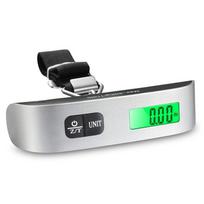 110 svarų/50 kg Nešiojama svarstyklė Skaitmeninis LCD ekranas Elektroninės bagažo kabinamosios lagamino kelioninės bagažo svėrimo svarstyklės įrankis gray