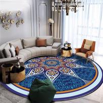 Šiuolaikinis sutirštintas apvalus kilimas Vaikų kambario miegamojo prie lovos kilimas Namų dekoro kilimėlis svetainei Stalo sofa kėdės kilimėlis Vaikų kilimai 60 cm diameter