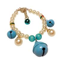 Pet Necklace Eye-catching Adjustable Plastic Pet Dog Decorative Necklace Cat Jewelry Collar for mėlyna