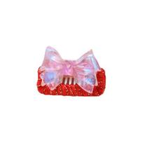 Dog Hairpin Attractive Dress Up Long-lasting Lovely Cat Dog Hairpin for Photography raudona