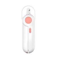 Cat Dog Nail Clippers and Trimmer, Claw Scissors with LED Light To Avoid Over-Cutting, Hidden Nail File & Razor Sharp Blade pink