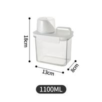 1100/1800/2300Ml daugkartinio naudojimo skalbinių ploviklio dozatorius, sandari grūdų ir įvairių grūdų laikymo talpa white