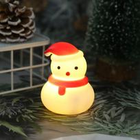 Kalėdinė lempa Sniego senelis Šviečiantis žaislinis ornamentas Naktinės šviesos dovanų kambario dekoras 1pc small gray