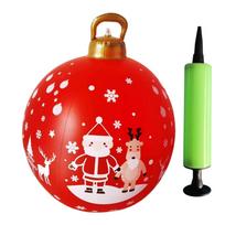 60CM Christmas Inflatable Decorated Balls Christmas Balls Outdoor Christmas Tree Decorations Atmosphere Inflatable Toy with Pump 60CM