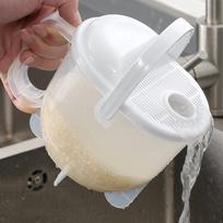 Creative Household Kitchen Small Tool Lazy Tool Rice Washing Screen Rice Washing Machine Convection Plastic Two Water Rice Washing Machine One Size balta