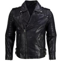 Men's New BLACK Leather jacket motorcycle biker Real Lambskin Biker Jacket Coat XS juoda
