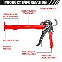 WISEUP Multifunctional Manual Caulking Gun Paint Finishing Tools Glue Guns Waterproof Seals Sealant Glue Doors Windows Glue gun raudona