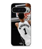 Case - MANIACASE - Google Pixel 9 Pro - Soft - Black - Victor Wembanyama n°1 San Antonio Spurs juoda