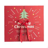 Empty Christmas Advent Calendar Boxes Refillable for Xmas Decoration Festive red