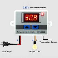 220V skaitmeninis LED temperatūros reguliatorius 10A termostato valdymo zondas Naujas balta