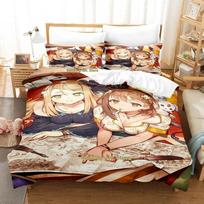 Kawaii Atelier Ryza Bedding Set Single Twin Full Queen King Size Bed Set Adult Kid Bedroom Duvetcover Sets Girls Anime Bed 70x133cm 2pcs
