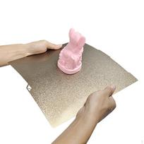 3D spausdintuvo platforma, dvipusė PEI plokštė, priedai, lengvai nuimami spaudiniai, spausdinimo lovelio lakštas, 3D gray