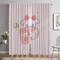 Shades Milk Kitchen Curtains for Living Room Blackout Curtain Home Interior Curtains 2 Pieces Halloween Decoration Partition W60xH90cmx2pcs-CL