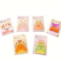 Cute Sticky Notes, 6 Pack Cartoon Self-Stick Notes Cute Animal Memo Pads Cute Post it Notes Students Home Office Gifts Tab Supplies 270 Sheets 6pcs beige
