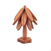 Medinis padėkliukas stalui 3pcs brown