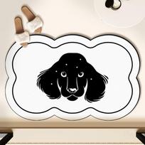 Small Fresh Black Technology Soft Diatom Mud Absorbent Mat Bathroom Non-slip Mat Bathroom Door Quick Dry Mat Bathroom 40 * 60Cm crystal velvet white