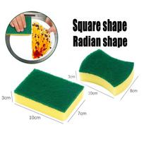 Highly Absorbent Cleaning Sponges Dish Washing Magic Clean Pot Rust Stain Sponge Brush Kitchen Grease Cleaner Household Tools 2PCS black
