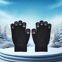 Winter Gloves Warm Full Finger Mittens Knit Touchscreen for Climbing