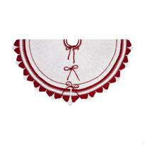 Christmas Tree Skirt And Apron for 71 Cm Decoration raudona