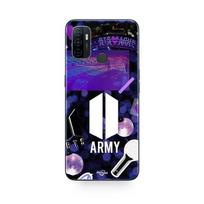 Case - BTS - Oppo A32 - Flexible - Black - BTS Army Logo juoda
