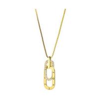 Safety Pin Necklace Copper Paper Clip Pendant Necklace Women Clavicle Choker Jewelry Gift for Anniversary auksinė