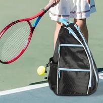 Tennis Bag Racketball Sling Portable Waterproof Multi-pockets Hand Ping Pong Case for Water white