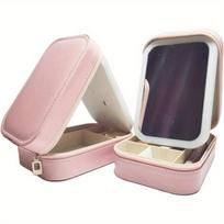 Travel Makeup Bag with Led  Small Makeup Organizer with Light Pink Beautifect Box Portable Makeup Bag Make Up Case United States gray