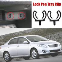 2X For Toyota Camry Highlander Sienna RAV4 Corolla Funcargo Hilux Land Cruiser Prado Glove Box Organizer Lock Pencil Tray Clips