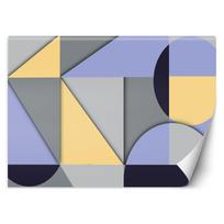 Tapetai Geometrinių formų abstrakcija 100x70 mėlyna