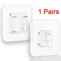 1/5/10 Pairs Double-Sided Adhesive Wall Hooks Hanger Cable Organizer Door Wall Storage Holder For Kitchen Bathroom Cup Sucker